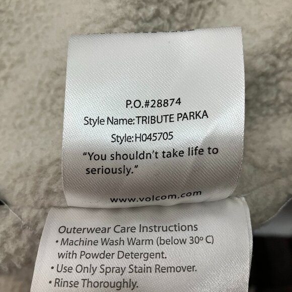 Volcom Womens Brown Tribute Parka Thermonite Snowboard Ski Long Coat Size M - Picture 9 of 16